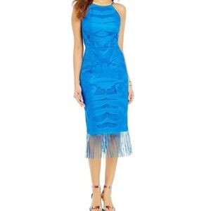 Elizabeth Blue Macaw Midi Dress